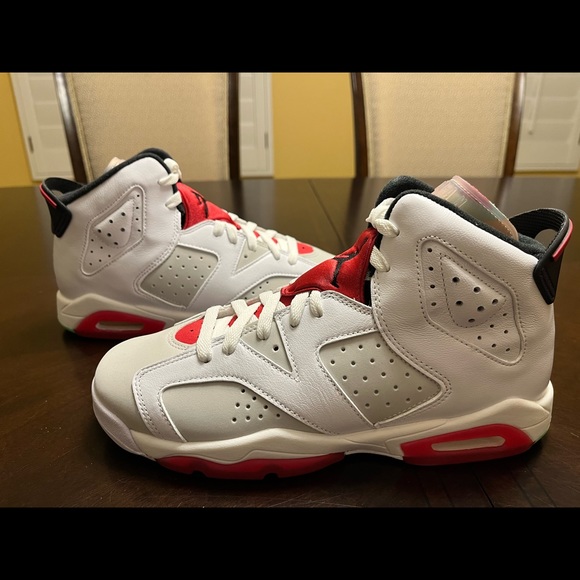 New Nike Air Jordan 6 Retro Hare Sneaker Shoes Size US 7Y / 8.5 W - Picture 10 of 12